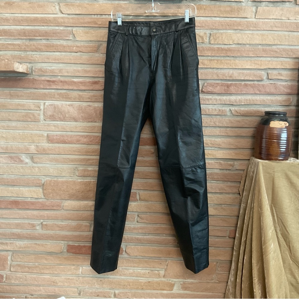Men’s Vintage Leather Pants Sergio Valente 30W 36L